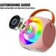 thumbnail image 5 of Mini máquina de karaoke, altavoz Bluetooth portátil con 2 micrófonos inalámbricos, apto para niños y adultos, con luces LED, 5 of 7