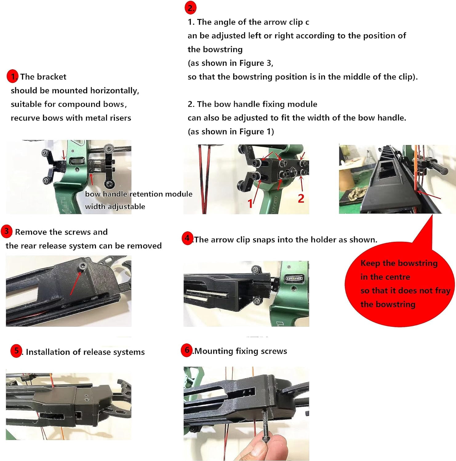 Archery compound bow repeater rapid-fire device 6 arrows for compound bows/metal riser repeater bows, automatic self-loading arrows, bow not included