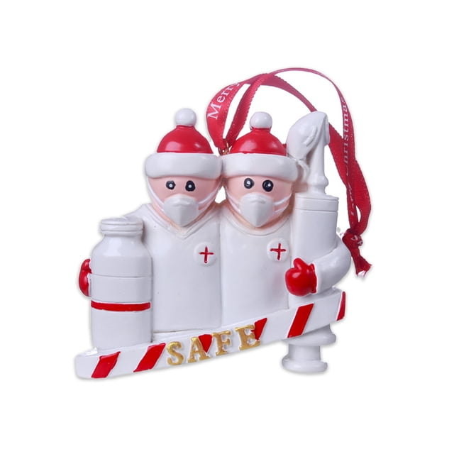 Inteprter Colgante de resina de árbol de Navidad de estilo de dibujos animados, adorno colgante con cuerda roja, decoración de ventana de pared de Kits de decoración para fiestas Tipo 11 Inteprter HA010000-11