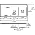 thumbnail image 2 of Elkay, ILR4822R2 , 18 Gauge Stainless Steel 48" x 22" x 7.625" Double Bowl Drop-in Kitchen Sink, Sinks, 2 of 7
