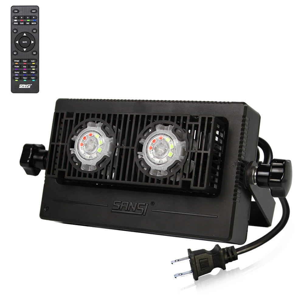 SANSI 10W RGB LED Outdoor Flood Light, Color Changing Waterproof