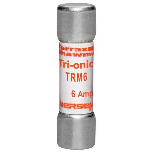 TRM6 TRI-ONIC TRM6, 6A, 250V AC, Time Delay, Ferrule Fuse (1EA)