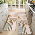 thumbnail image 4 of Kitchen Rugs Sets Of 2,Brown Boho Geometric and Plant Pattern Anti Fatigue Kitchen Mat Rugs Non Slip Washable,Decorative Kitchen Floor Mats for Kitchen,Sink,Laundry,17"X47", 4 of 5