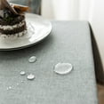 thumbnail image 5 of Enova Home High Quality Tablecloth, Thick Rectangle Cotton and Linen Water Resistant Table Protector Cover for Dining Table Decoration (Light Grey) -  54" x 78", 5 of 7
