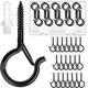 thumbnail image 1 of 20 ganchos Q NQ ganchos de tornillo para luces de cadena para exteriores con cierres de seguridad, 1 of 5