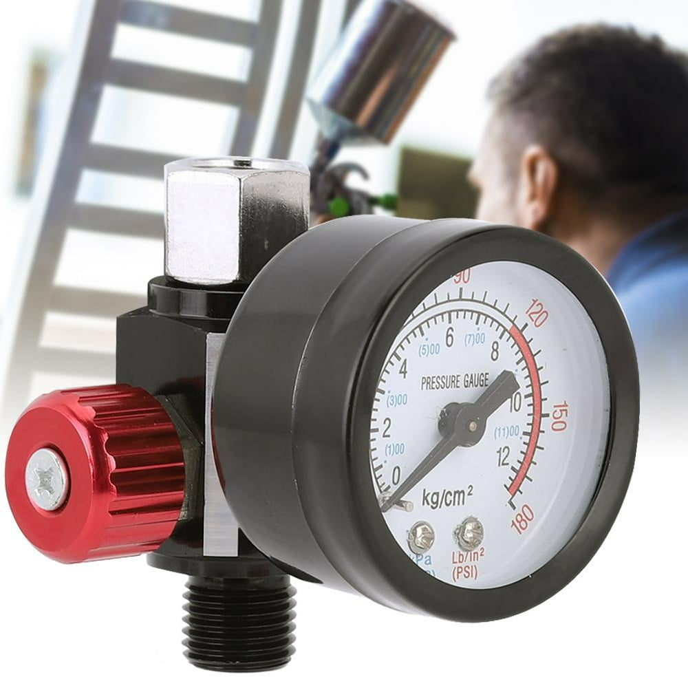 LYUMO 1/4 Inch Spray Gun Pressure Regulator Pressure Regulating Valve