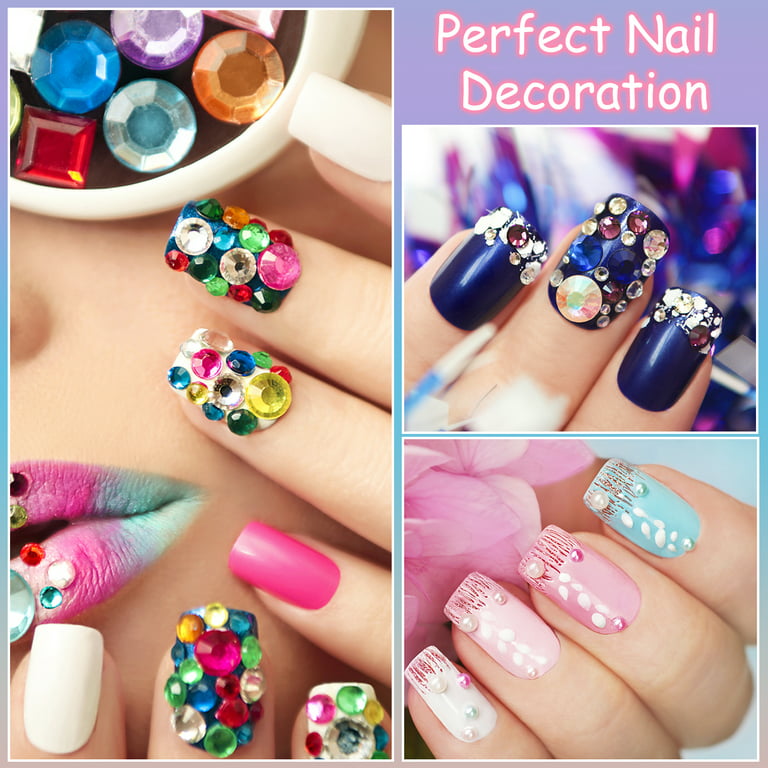 33 Amazing Nail Art Ideas with Rhinestones, Gems, Pearls and Studs