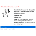 thumbnail image 2 of Rear Window Regulator Kit - Compatible with 2000 - 2006 GMC Yukon XL 2500 2001 2002 2003 2004 2005, 2 of 2