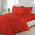 thumbnail image 2 of Elegant Comfort Queen 4-Piece Bed Sheet Set, Deep Pocket Cooling Microfiber Sheets, Rust, 2 of 7