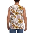thumbnail image 4 of Haiem Men's Sunflowers And Butterflies Print Tank Tops Summer Sleeveless Cut Off Workout T-Shirts Fitness Vest Athletic Undershirts-Small, 4 of 8