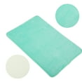 thumbnail image 4 of Solid Color Pattern Bathroom Rugs, Polyester Bath Mat, Machine Washable Green 90x60cm, 4 of 7