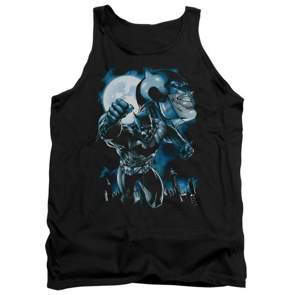 Batman Moonlight Bat Adult Tank Top Black