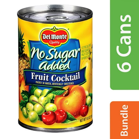 (6 Pack) Del Monte No Sugar Added Fruit Cocktail, 14.5 (Best Canned Fruit Cocktail)