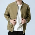 thumbnail image 5 of Maoxin Mens Jacket Men's Stitching Drawstring Hooded Slim Fashion Jacket Coat Outwear Workwear Jacket Khaki 4XL, 5 of 7