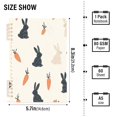 thumbnail image 2 of FORMRS 1-Subject Spiral Notebook 8" x 5" College Ruled 60 Refillable Sheet A5 Hard Cover, 2 Pack, Bunnies and Carrots, 2 of 7