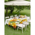 thumbnail image 5 of 60x102 Inch Outdoor Tablecloth with Umbrella Hole Zipper Rectangle Sunflowers Farmhouse Rectangular Tablecloths Waterproof Country Botanical Floral Watercolor Patio Table Cloth Cover for Picnic, 5 of 8