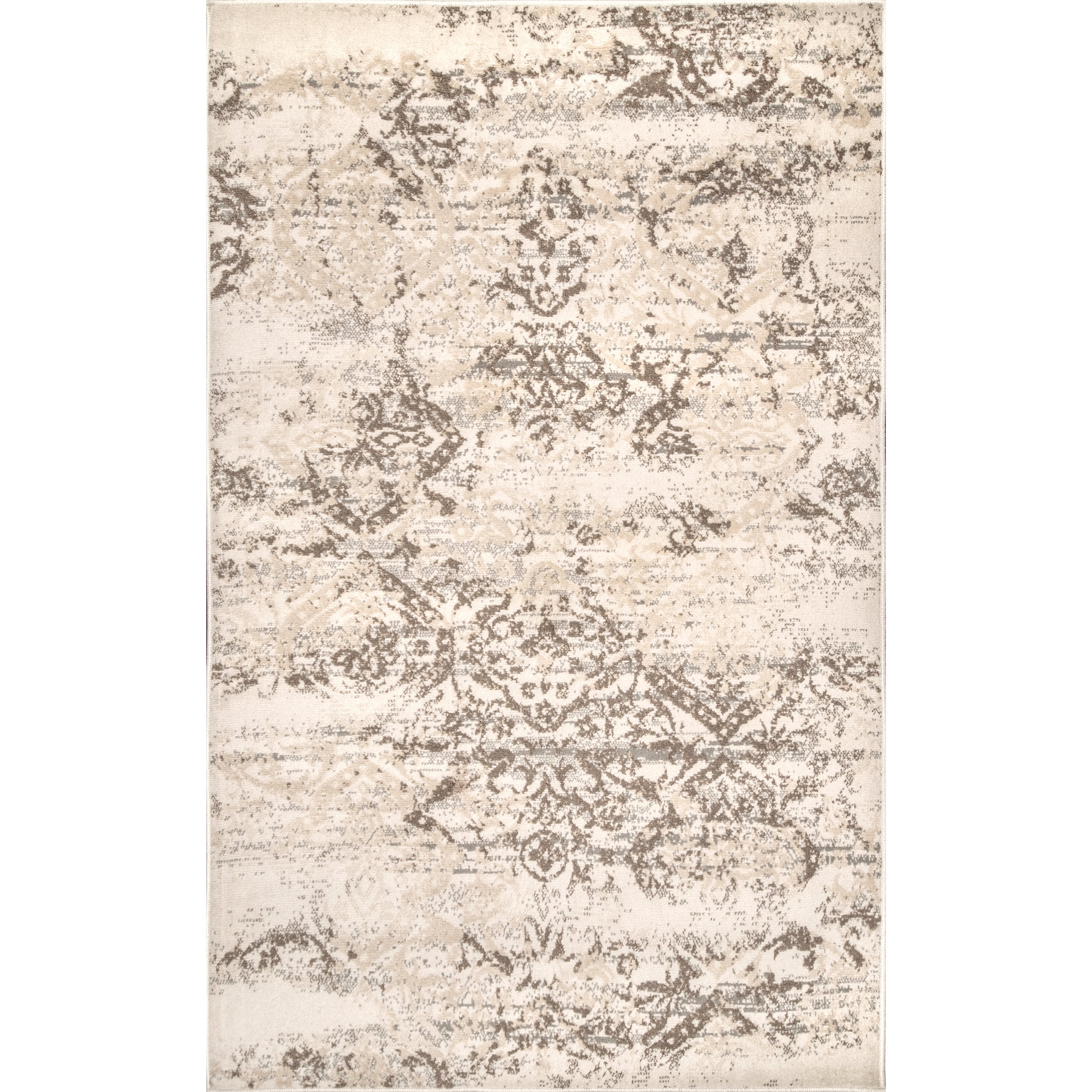 nuLOOM Freja Faded Floral Beige 11' x 14' 6" Vintage Area Rug