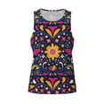 thumbnail image 4 of Easygdp Cinco De Mayo Floral Men's Tank Top, Sleeveless Muscle T Shirts, Breathable, Quick-Dry, Loose for Gym, Running, Fitness - 3X-Large, 4 of 9
