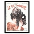 thumbnail image 1 of Vintage French Fashion La Vie Parisienne Half Mask Wise Woman Magazine Cover Art Print Framed Poster Wall Decor 12x16 inch, 1 of 5