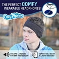 thumbnail image 2 of CozyPhones Auriculares para dormir - Auriculares supraaurales de malla ultrafina y fresca con cable para personas que duermen de lado, meditación, correr, computadora portátil y teléfono - Negro con f, 2 of 5