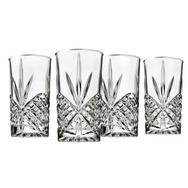 Dublin Crystal Platinum Rim Highball Glass 12oz, Set of 4