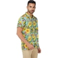thumbnail image 3 of Stylore Mens Hawaiian Shirt Short-Sleeve Funky Summer Sunflower Turquoise 5XL, 3 of 7