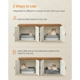 thumbnail image 3 of Double Cat Litter Box Enclosure Furniture, 2-Cat Hidden Litter Box with Front Entry, 59x19x19.5 Inches, Honey Brown & Rustic White, 3 of 5