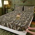 thumbnail image 4 of meiyoeat Rustic Hunting Camo Queen Sheets For Boys,Green Initial Letter A Queen Sheet Sets For Men,4 Pieces, 4 of 6