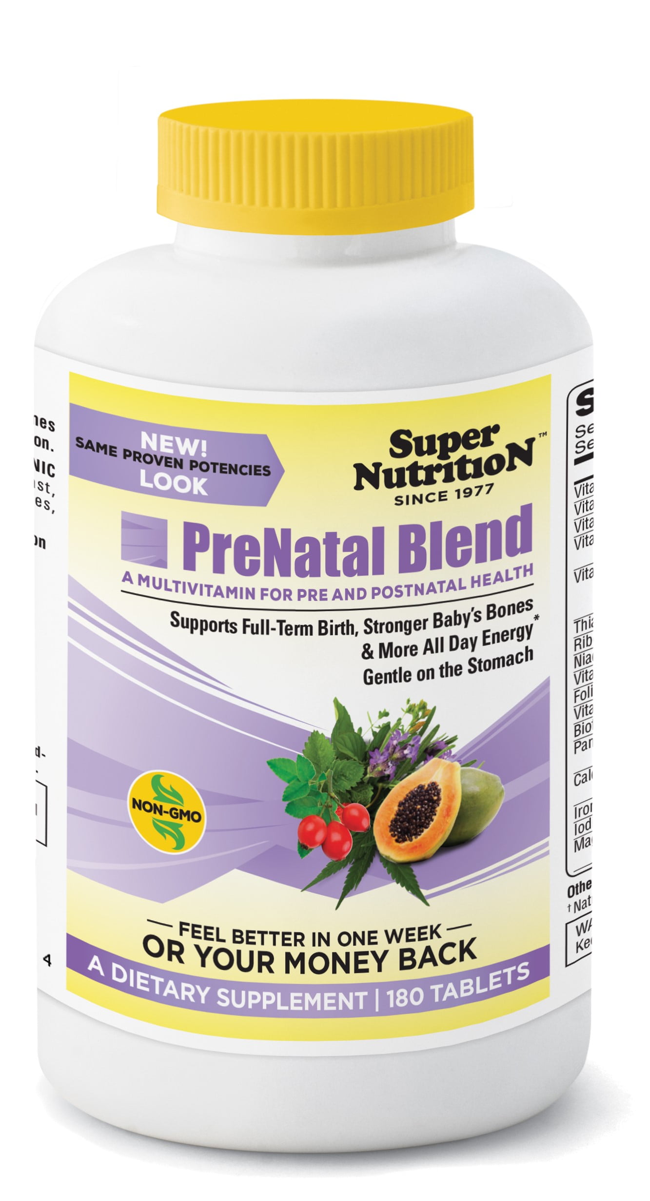 Super Nutrition, Plus PreNatal Blend, Multivitamin, 180 Ct