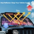 thumbnail image 4 of Garronmavis Hawaiian Coconut Trees Windshield Sunshade Sun Shade Compatible with Jeep Wrangler Rubicon Sahara TJ JK JKU 2 Door & 4 Door, 4 of 6