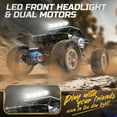 thumbnail image 6 of DEERC DE45 1:14 Remote Control Truck, RC Car Toy Rock Crawler, 4WD Off Road Monster Truck with Metal Shell Dual Motors LED Headlight 90 Min Play, 6 of 8