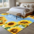 thumbnail image 4 of 5'x8' Area Rugs, Sunflowers Indoor Outdoor Area Rug for Living Room Bedroom, Yellow Summer Botanical Elegant Flowers Washable Bathroom Rugs Kitchen Floor Carpet Mats Home Decor Aesthetic, 4 of 8