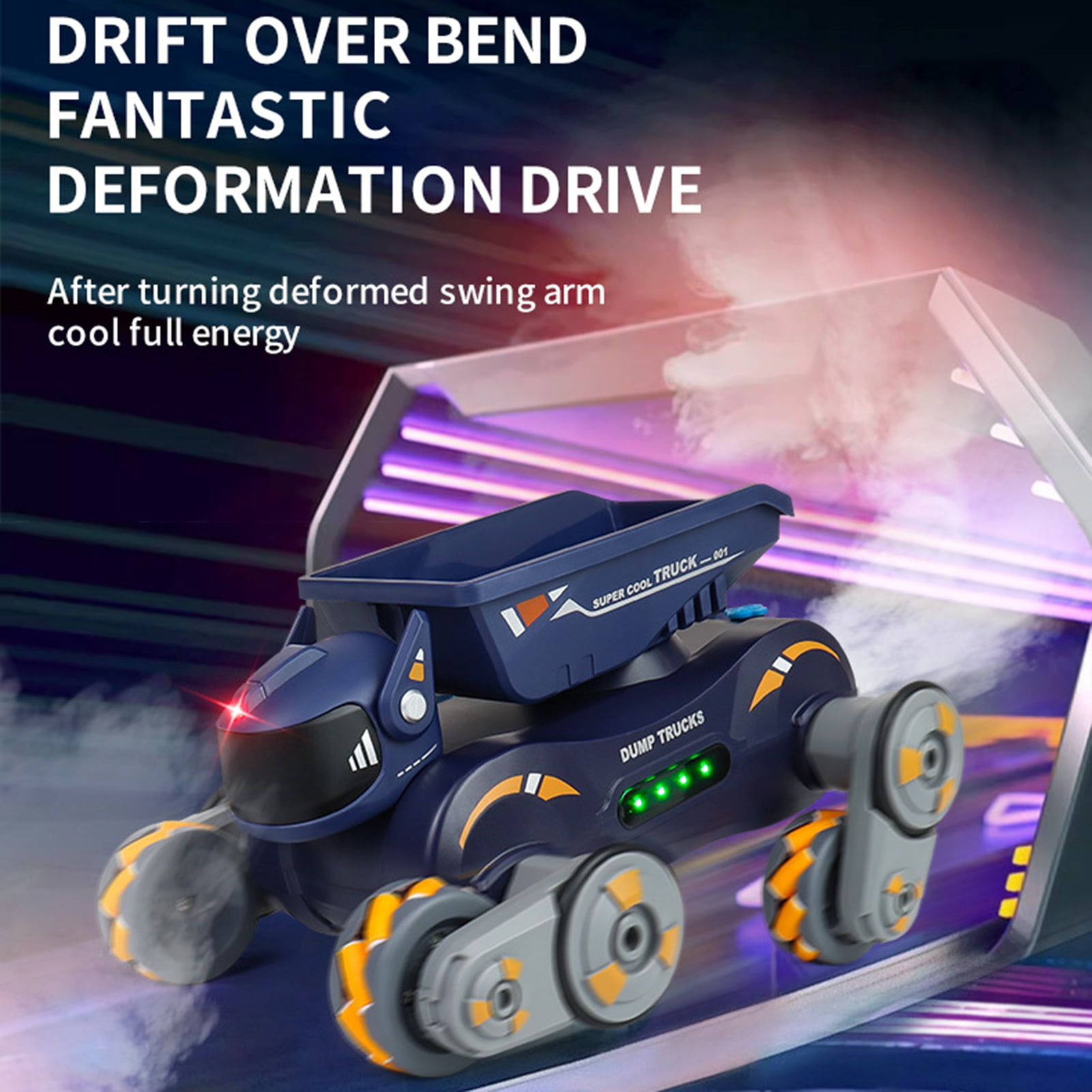 Trendix Robot Dog RC Car, Gesture Sensing Remote Control Cars with Light Music, 360-Degree Drift 2.4GHz Crawler Vehicle four-wheel Drive (Orange)