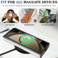 thumbnail image 4 of Allytechgroup Wallet Case for Samsung Galaxy Z Fold 5 with Detachable Cards Holder, Compatible with Mag-safe PU Leather Stand Shell Shockproof Protective Magentic Back Cover for Women Men, Brown, 4 of 11