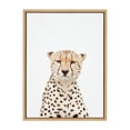 thumbnail image 3 of Kate and Laurel Sylvie Cheetah Portrait Framed Canvas Wall Art by Amy Peterson Art Studio, 18x24 Natural, Modern Jungle Animal Portrait Art for Wall, 3 of 7