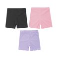 thumbnail image 3 of Sinleey Kids Girls 3 Piece Safety Shorts Dance Bike Shorts Breathable and Safety Yoga Athletic Sports Black&Pink&Purple 170, 3 of 5