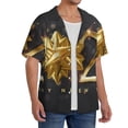 thumbnail image 2 of Honeii 2025 Happy New Year 1 for Men's Short-Sleeved Button-Up Collared Shirt Featuring A Pocket, Perfect for Beach Vacations, And Travel Adventures.-Medium, 2 of 5