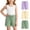 Green, variant on 3 Pack Girls' Shorts Kids Teen Wide Leg Athletic Shorts Summer Casual Elastic Waist Pull on SweatShorts 3-14 Years Green