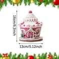 thumbnail image 2 of Pink Gingerbread House Decor, Light Up Gingerbread House Xmas Village Ornaments, LED Candy House for Christmas Decor, 2 of 7