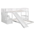 thumbnail image 5 of [US IN STOCK] Stairway Twin over Twin Bunk Bed with Two Drawers and Slide, White(OLD SKU :LP000156AAK), 5 of 9