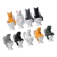thumbnail image 1 of Estatuas de animales CUTICAT decoración de pasteles modelo decoración para hogar 9 piezas, 1 of 7