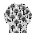 thumbnail image 6 of KPOPLK Kids Halloween Ghost Print Pajamas Outfit Girls Sleepwear Sets Kids Pjs Clothes,Size 8-9 Years, 6 of 9