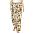thumbnail image 2 of Lsque Sunflowers and Bees Print Women's Pajama Pants, Lounge Pant - Comfortable Home Wear,Elastic Waistband, Stylish Design-X-Large, 2 of 9