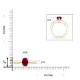 thumbnail image 4 of ANGARA Natural Tapered Shank Oval Solitaire 2 ct Ruby Ring in 14K Yellow Gold for Women (Size-9x7mm) | July Birthstone, Birthday, Anniversary, Jewelry Gift for Women | Natural Ruby Ring, 4 of 9