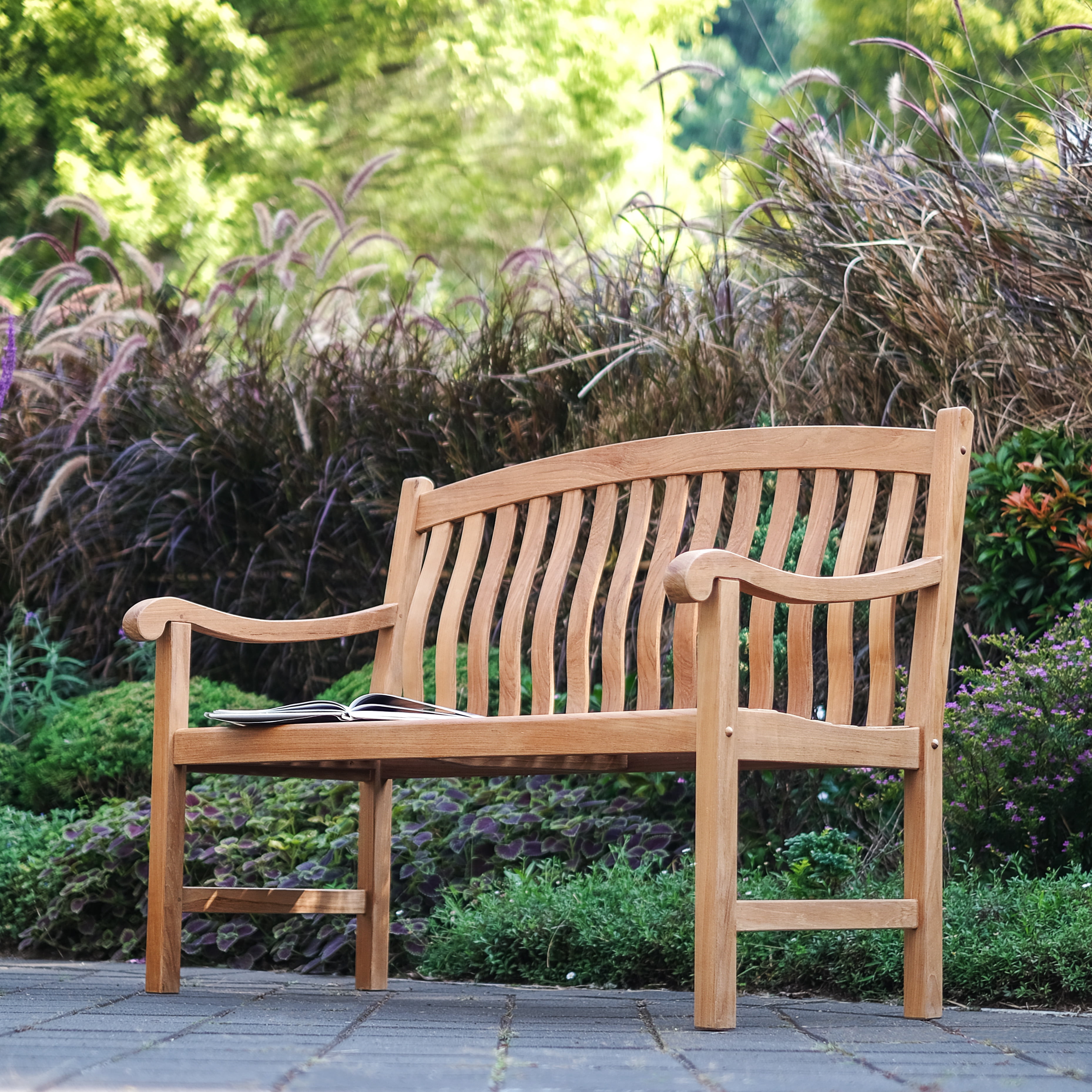 Cambridge Casual Outdoor Durable Teak Wood Bench - Brown