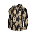 thumbnail image 5 of GrmtClth Mens Hoodies Halloween Cartoon Ghost Pumpkin Bat Witch All Over Print Athletic Daily Tops Khaki M, 5 of 8