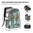 thumbnail image 4 of Susaid Astronauts On Lunar Mission Print Clear Backpack See Through Transparent Plastic Clear Bookbags for School, College, Stadium,Work, 4 of 7