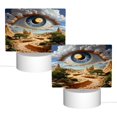 thumbnail image 2 of Fotbe Surreal Desert Eye Landscape Pattern Acrylic Night Light Gift with 3 Color ModesTouch-Sensitive LED Lamp Perfect Gift for Mother's Day, Birthday, or Christmas, 2 of 9