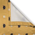 thumbnail image 3 of Ambesonne Funny Kitchen Curtains, Ghosts and Cats on Squares, 55"x24", Pale Orange and Off White, 3 of 3