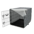 thumbnail image 3 of Leopard Print Dog Crate Cover, Repetitive Wild Animal Pattern Monotone Grey Colors Fashion, Easy to Use Pet Kennel Cover Small Dogs Puppies Kittens, 7 Sizes, Charcoal Grey Pale Taupe, by Ambesonne, 3 of 6